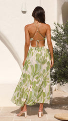 Everbloom Halter Dress - Green