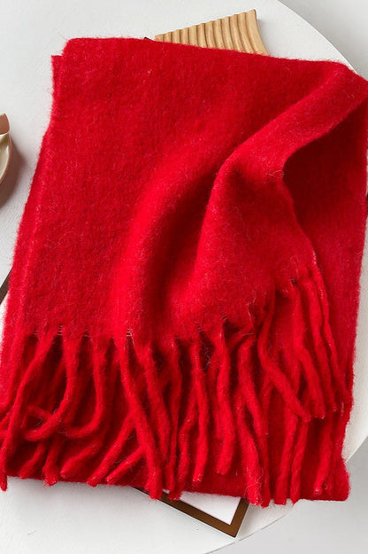 Wool Blend Blush Pink Christmas Scarf