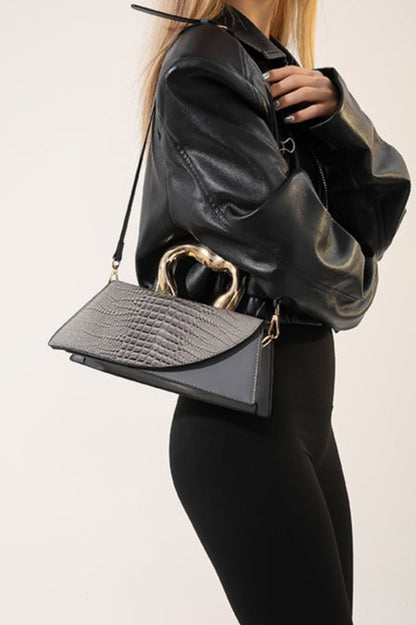 Crocodile Pattern PU Chic Tote Shoulder Crossbody Bag