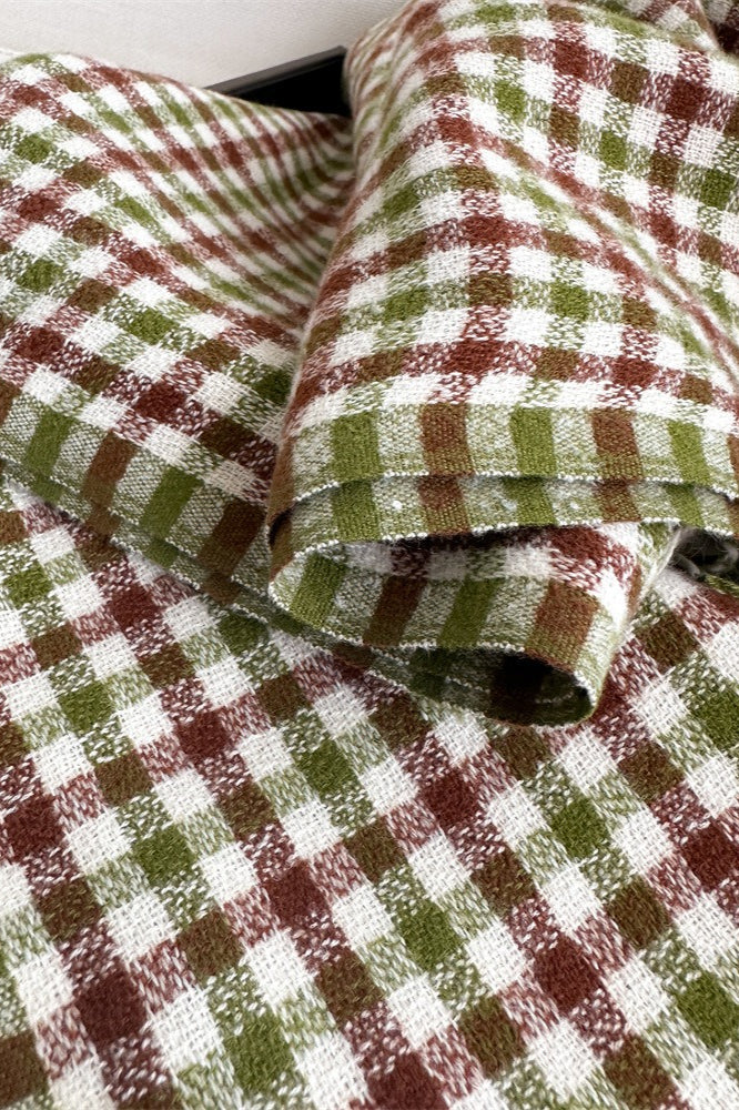 Checkered Thermal Shawl Christmas Scarf