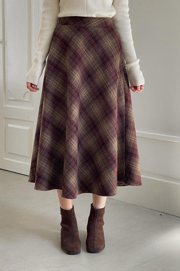 Vintage Red Mohair Christmas Skirt