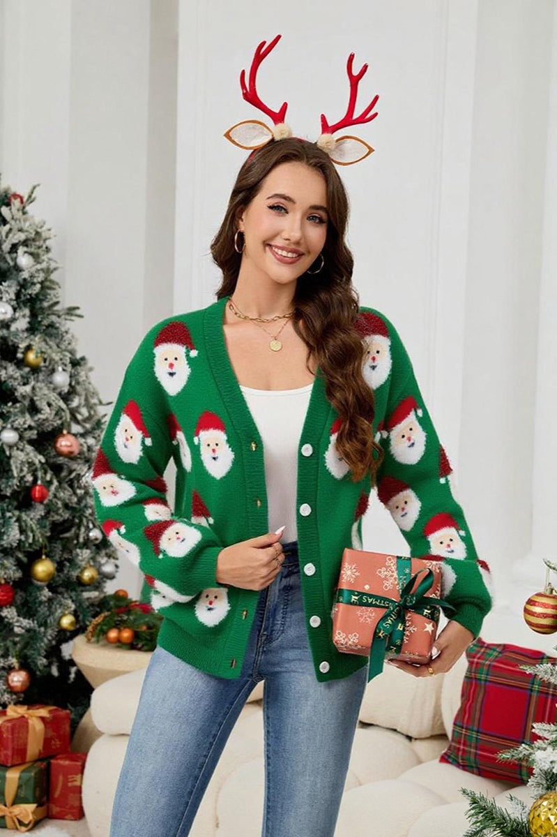 Santa Knit Christmas Cardigan
