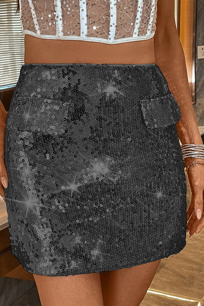 Sequin Bodycon Mini Christmas Skirt