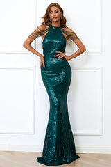 Halter Neck Sequin Mermaid Prom Dress | Dress In Beauty