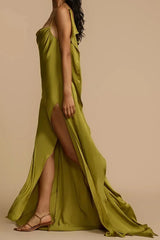 Elegant Sleeveless Deep Backless Maxi Dress