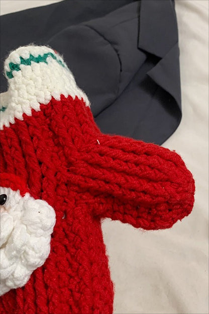 Christmas Crocheted Tree Reindeer Cute Crossbody Bag