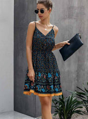 Lossky Summer Women’s Cotton Mini Sundress With Button Detail S / Blue Dresses