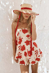 Floret Tube Co-Ord - Red