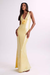 Hexed Bodycon Dress - Yellow