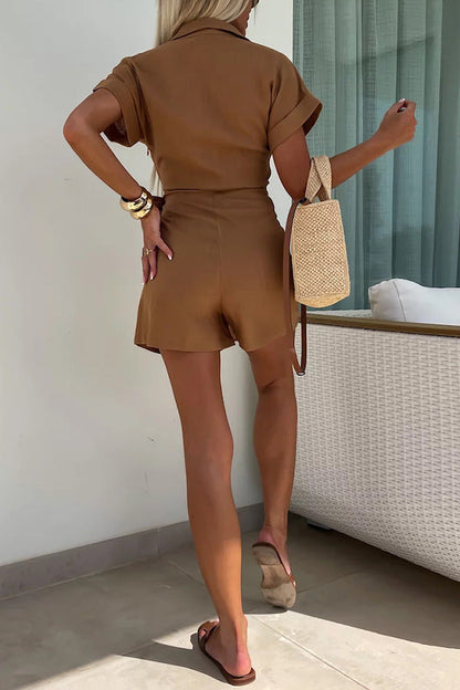 Symi Romper - Brown