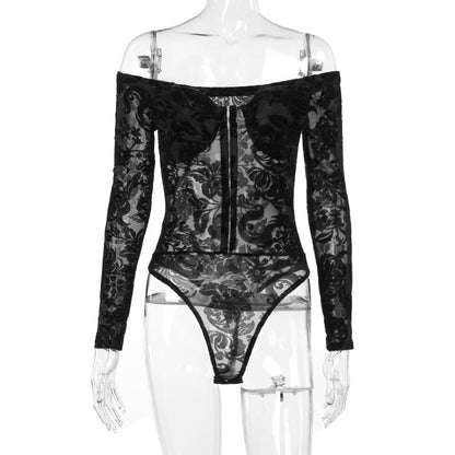Lace Grace Bodysuit - Black