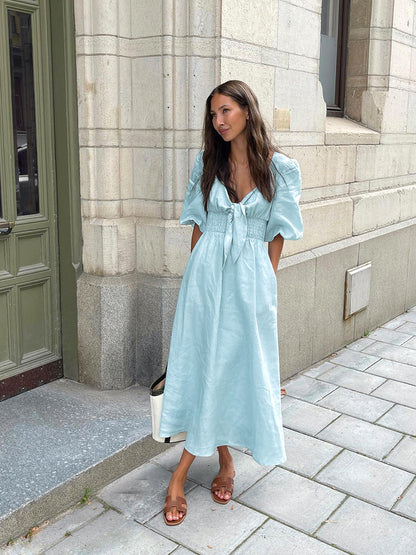 Sky Midi Dress - Blue