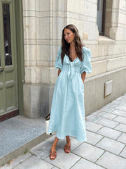 Sky Midi Dress - Blue