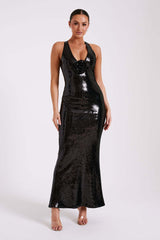 Hexed Bodycon Dress - Black