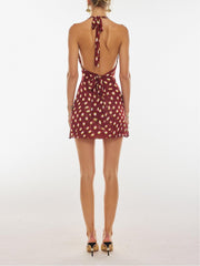 Lycra Polka Dot Mini Dress