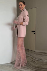 Dusty Pink Long Sleeve Tailored Blazer