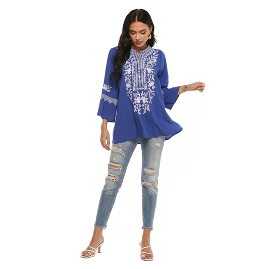 Julia Fashion - Bohemian Sapphire Women Top