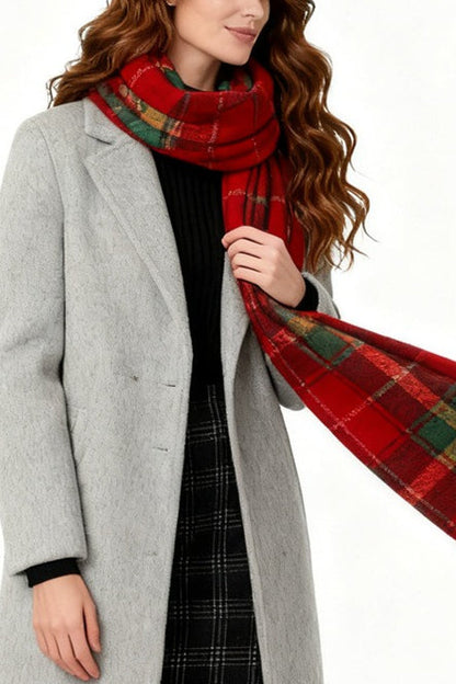 Checkered Warm Christmas Scarf