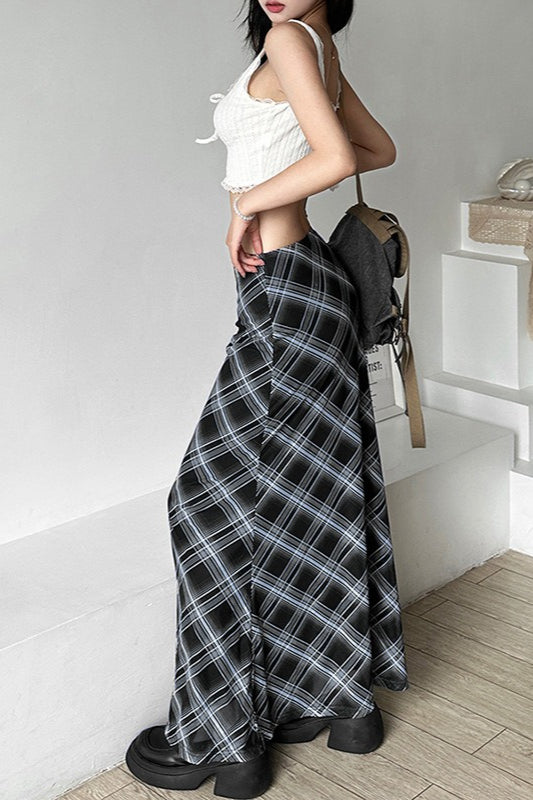 Plaid High Waist Bodycon Christmas Skirt