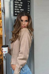 Slim Fit Knit Zip Cardigan
