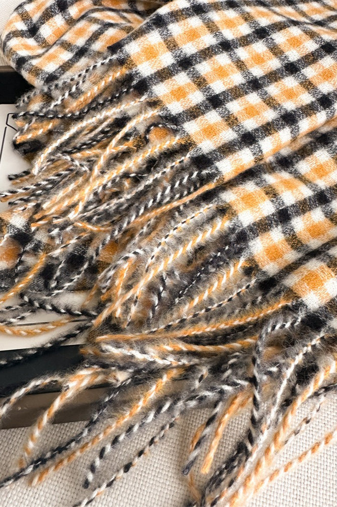 Checkered Thermal Shawl Christmas Scarf