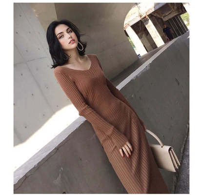 Julia Fashion - Elegant Party Knitted Women's Dress