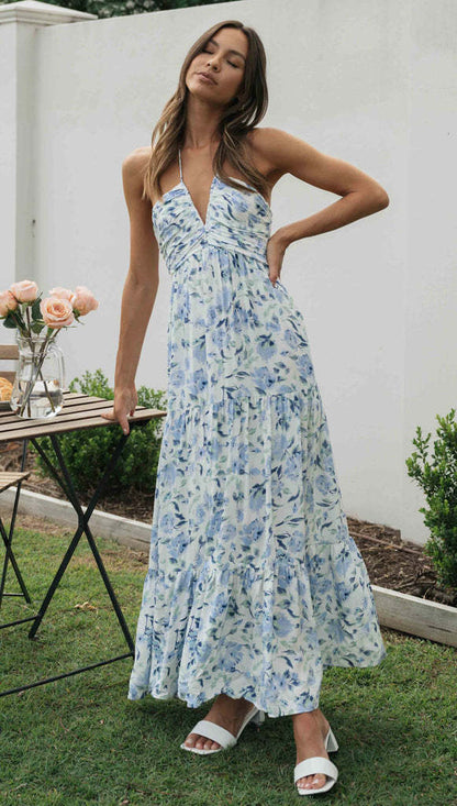 River Maxi Dress - Blue