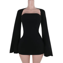 Midnight Muse Mini Dress - Black