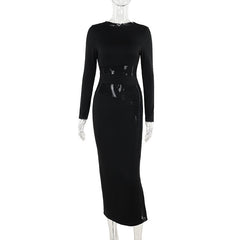 Nightfall Charm Dress-Black