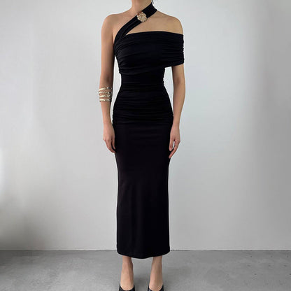 Horres Midi Dress-Black