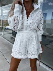 Classic Summer Co-ord  Set - White
