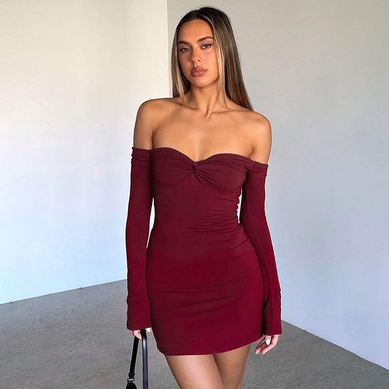 Crimson Kiss Mini Bodycon Dress - Maroon