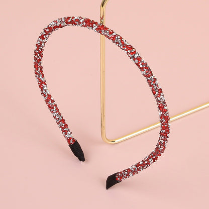 Christmas Rhinestone Glitter Red Green Party Hair Accessory