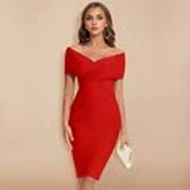 JuliaFashion - 2024 Sexy Off Shoulder V-Neck Bandage Dress