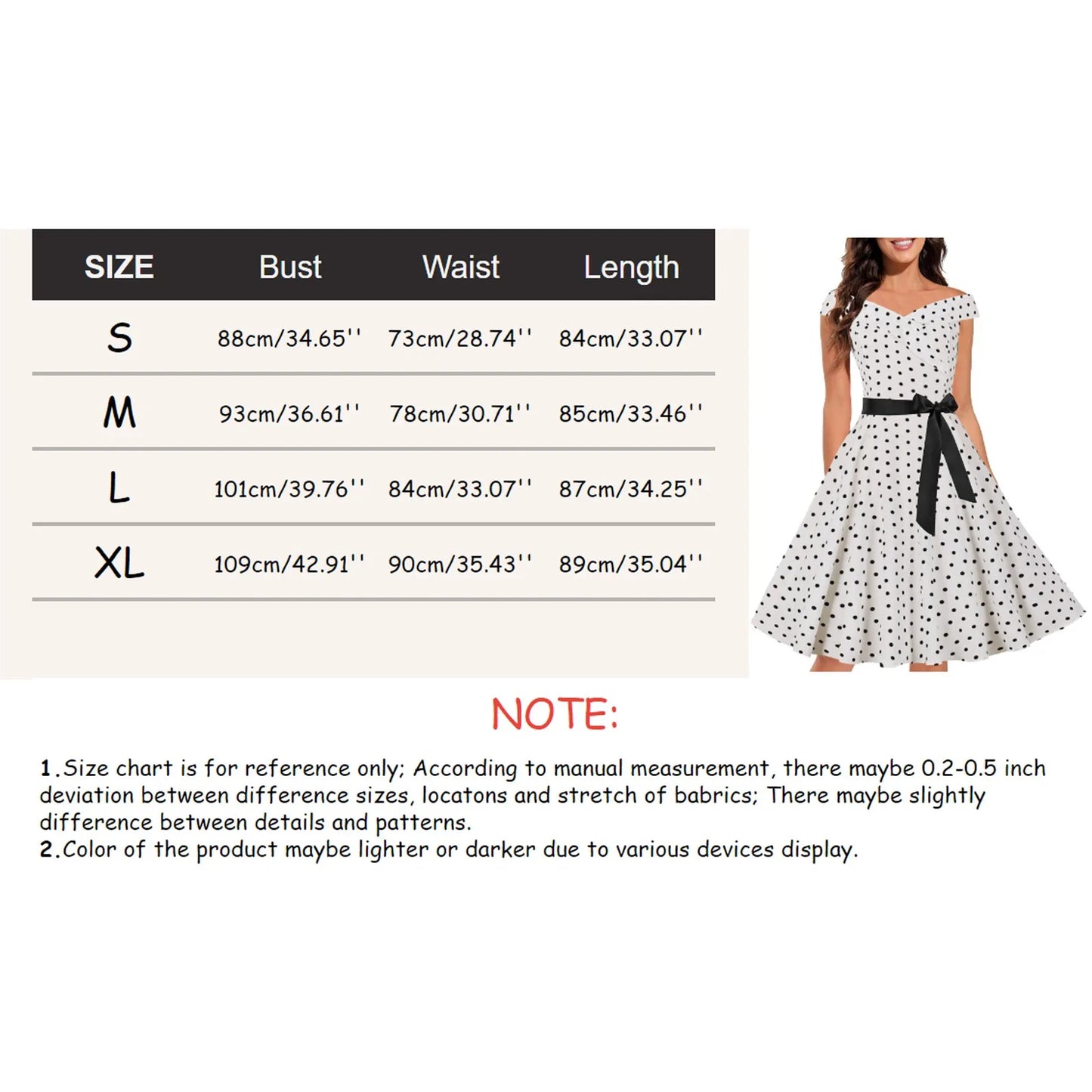 JuliaFashion - 50s 60s Vintage Retro Off Shoulder Women Summer Short Sleeve Polka Dot Print Party Vestidos Elegant A Line Casual Sun Dress