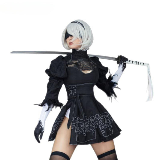 Nier Automata Yorha 2B Cosplay Women Fancy Halloween Party Costume