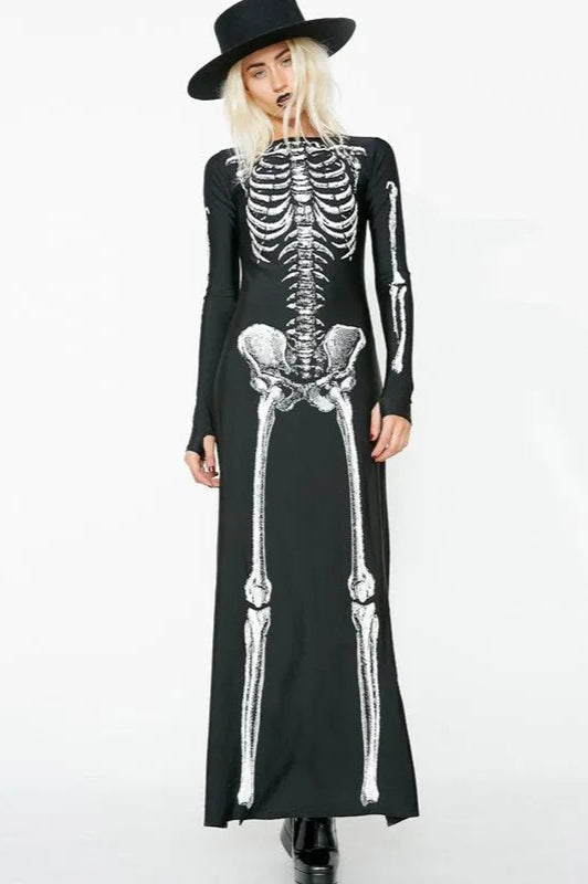 Gothic Long Sleeve Halloween Dress