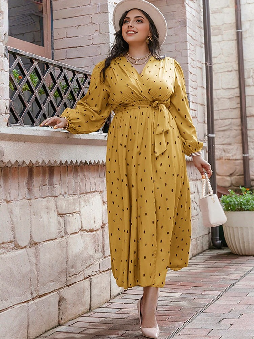 JuliaFashion - 2024 V-neck Long Sleeve Lace Up Long Dresses