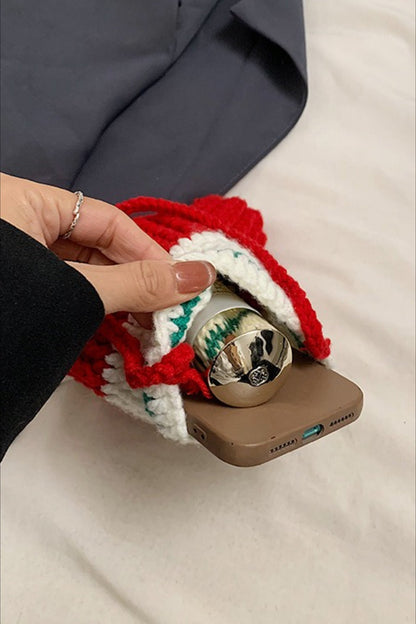 Christmas Crocheted Tree Reindeer Cute Crossbody Bag