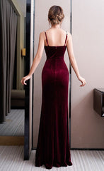 Macy Formal Stylish Velvet Dress S.o. Long Dresses
