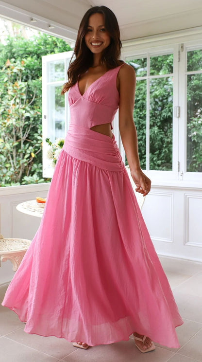 Cherry Dream Dress - Rose Red