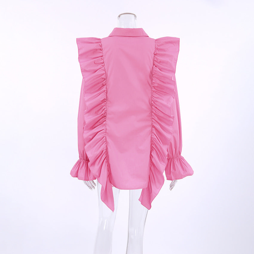 Ruffle Babe Shirt - Pink