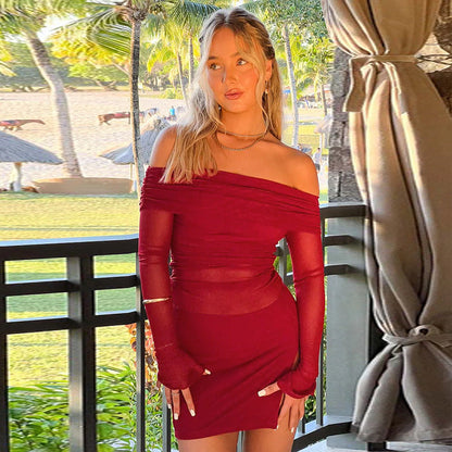 Flame Kissed Dress-Red