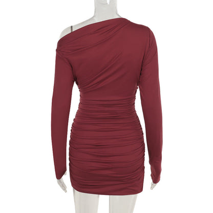 Ruby Radiance Dress-Maroon