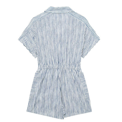 Summer Stripes Romper - Blue