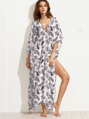 JuliaFashion - Washed Ashore High Slit Maxi Dress