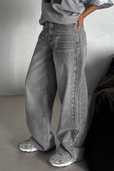 Casual Vintage High Waist Relaxed Straight Jeans