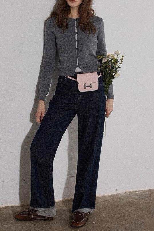 Colorblock Fake Two Piece Christmas Cardigan