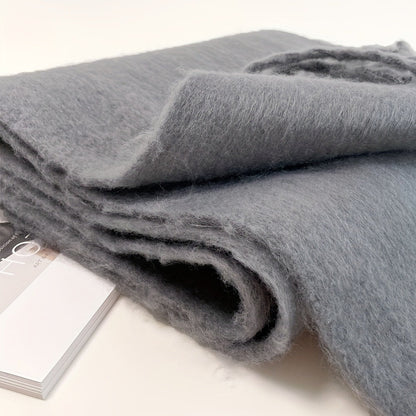 Solid Color Mohair Christmas Scarf