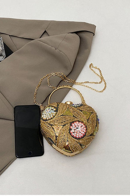 Sequin Vintage Evening Bag Chic Shoulder Handheld Party Bag